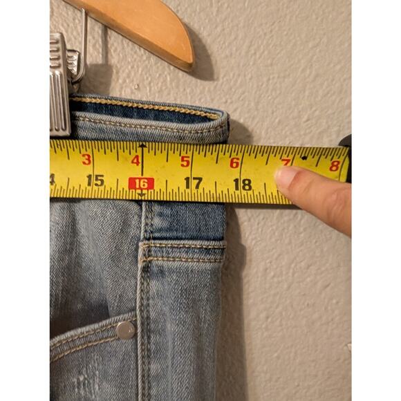 Judy Blue Womens Light‎ Wash Distressed Skinny Jeans Size 32 Blue Grunge Rocker - Picture 7 of 11